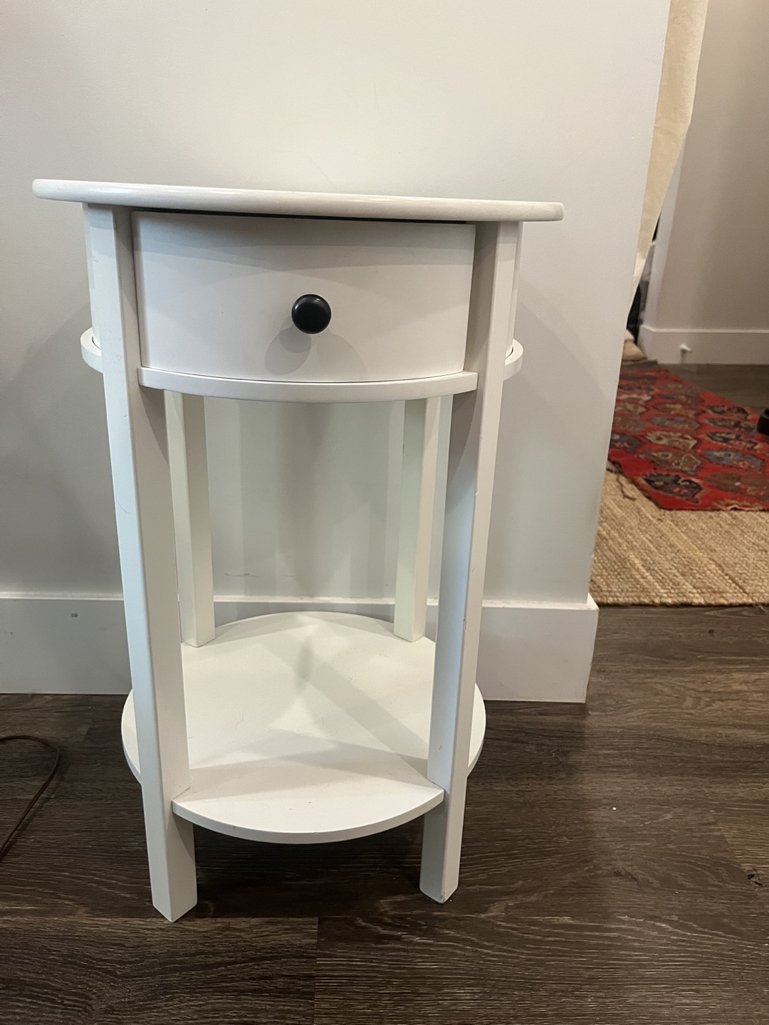 White side tables x 2