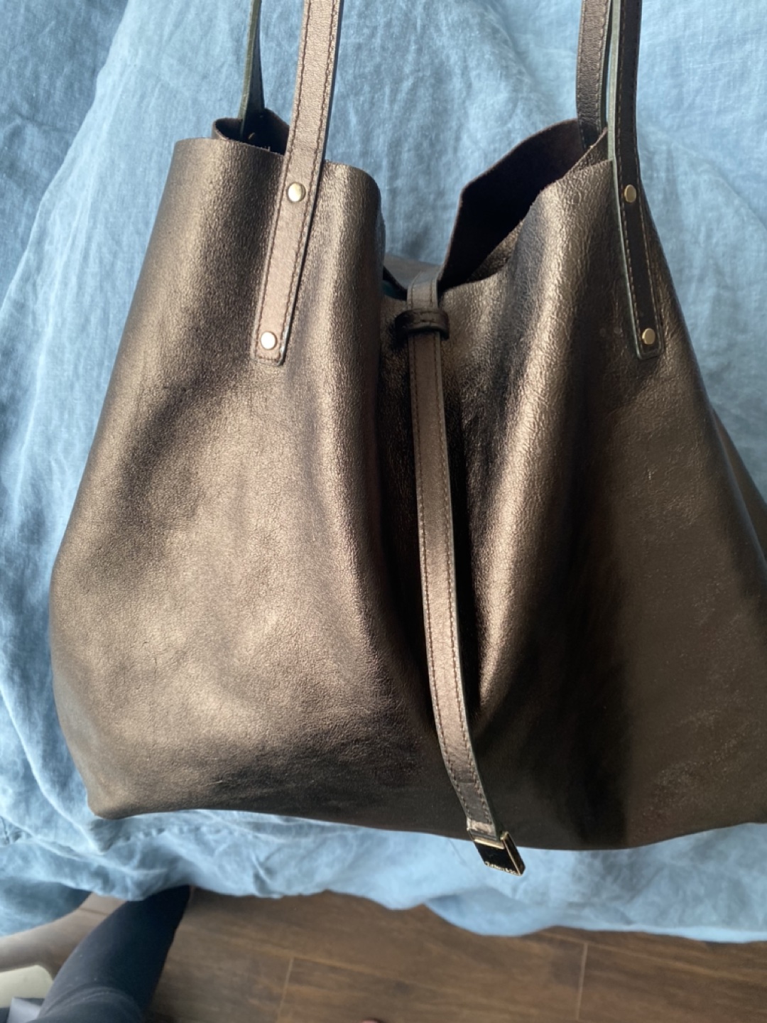 Tiffany reversible,  Leather  and suede Tote /Purse image indicator(3)
