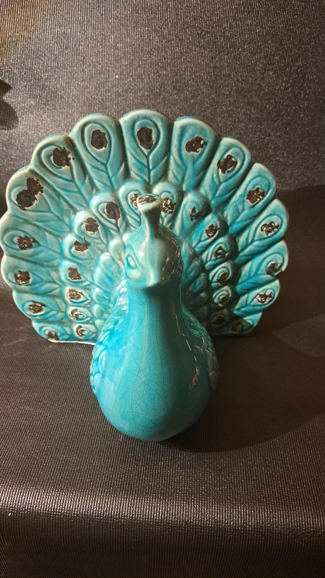 Vintage Ceramic Peacock Figurine thumbnail