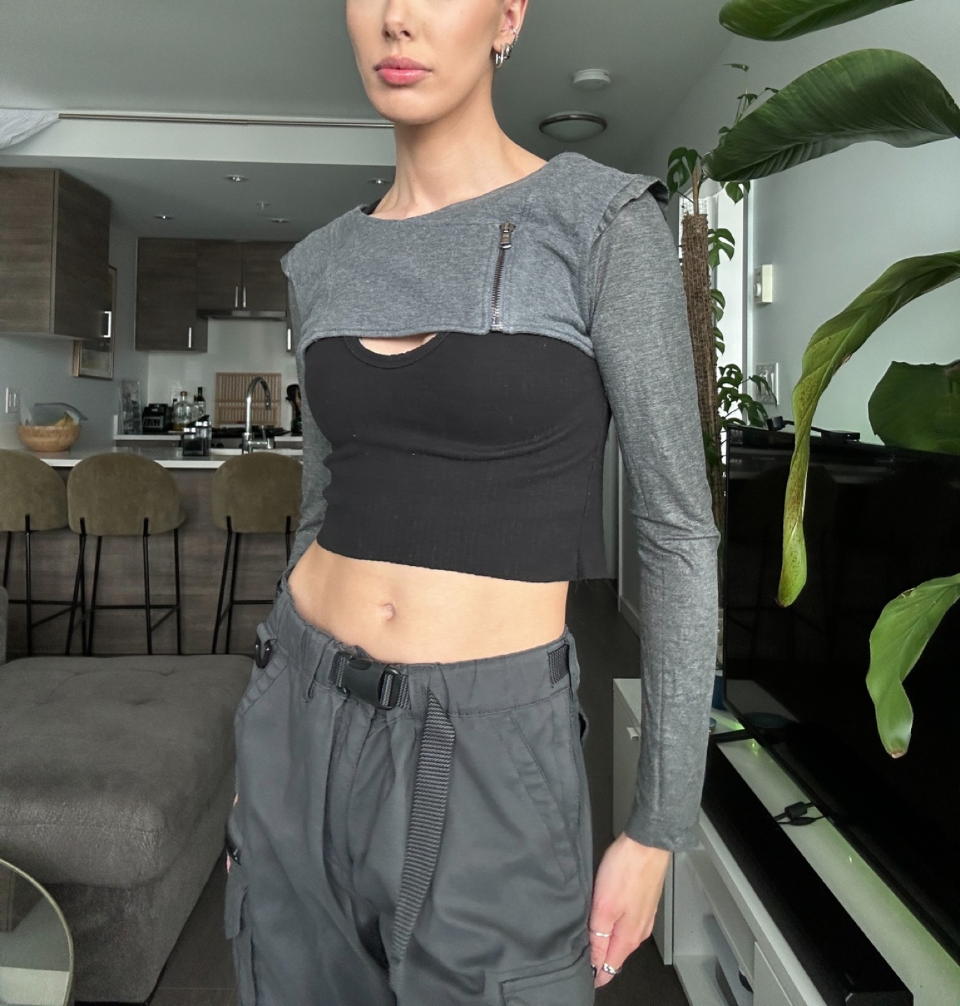 grey diesel bolero shrug - photo 5