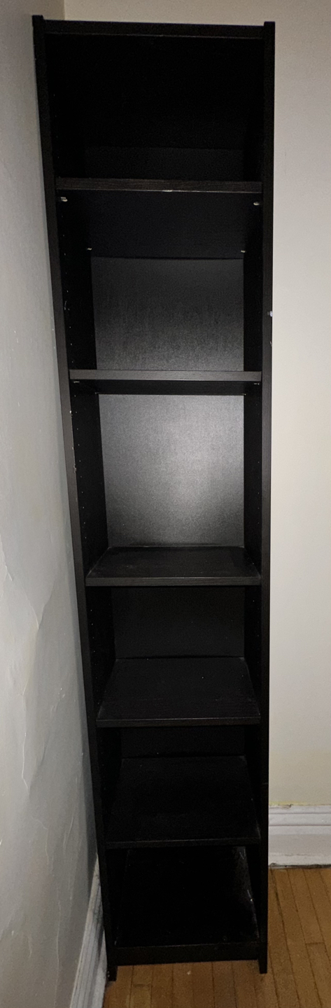 🚨MOVING SALE - Black bookcase thumbnail