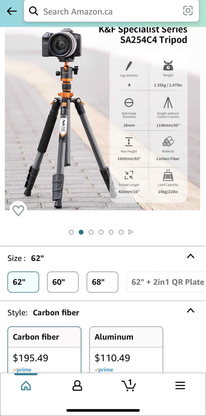 K & F Concept camera tripod SA254T1 - photo 3