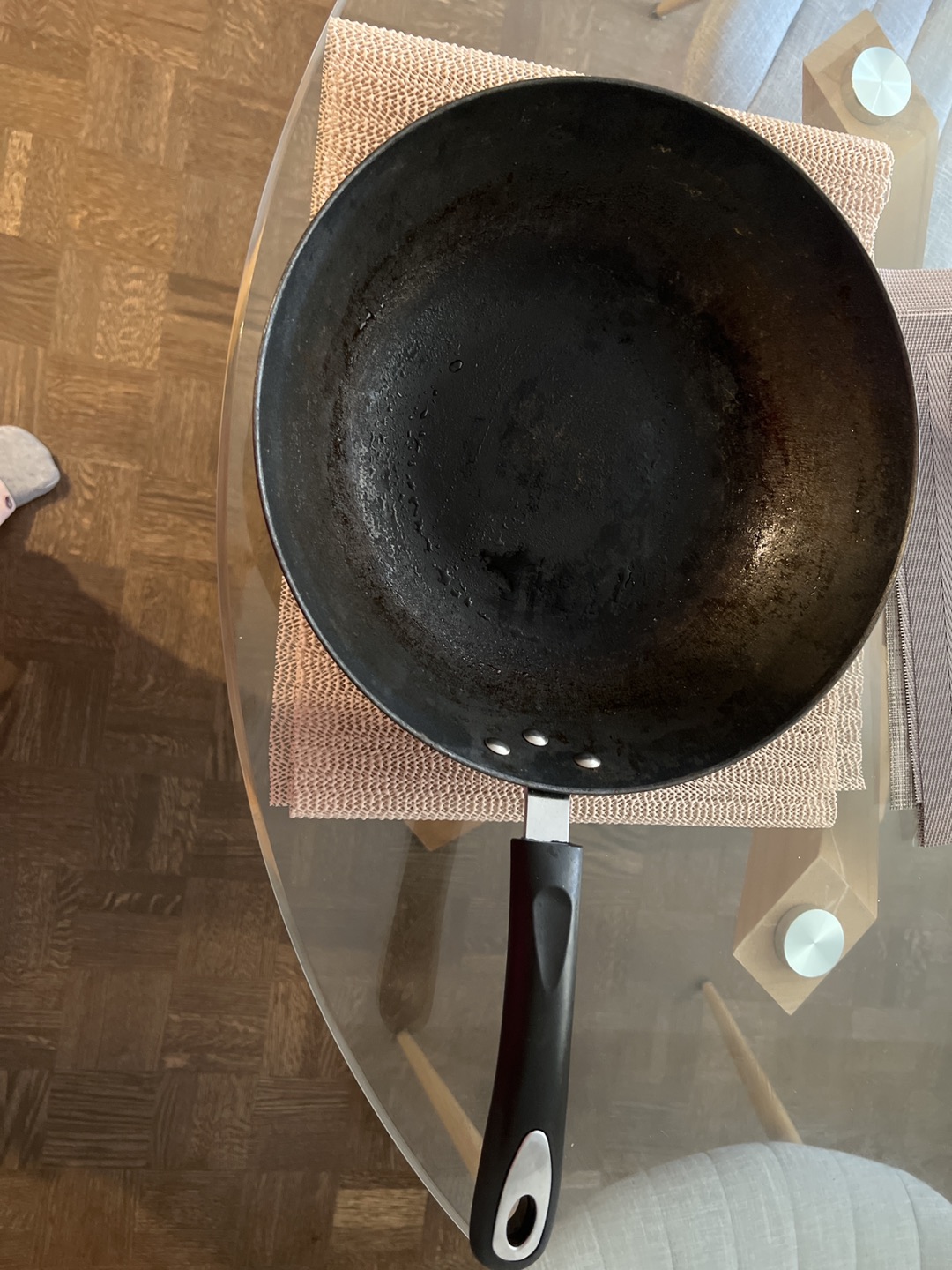 Starfrit 030070-003-0000 Non-Stick Cast Iron Wok 12", Black