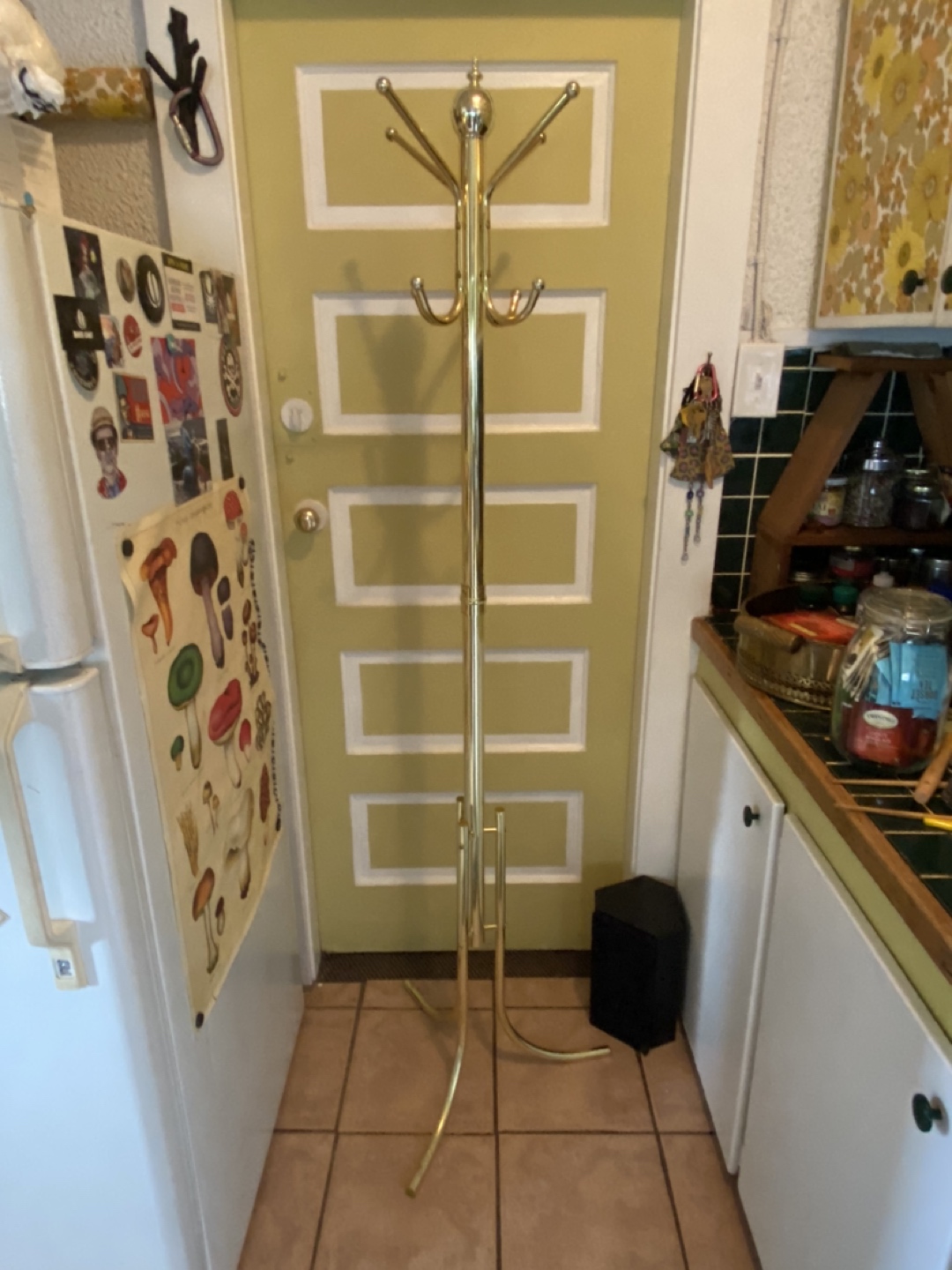 Vintage Brass Coat Rack image indicator(2)