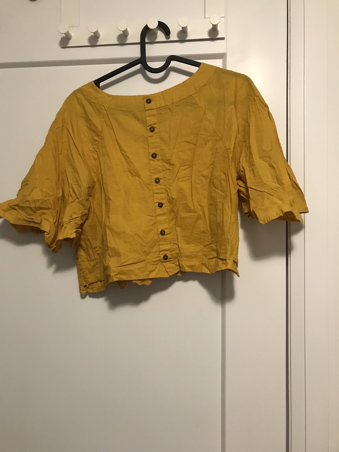 Mustard yellow embroidered top image indicator(2)