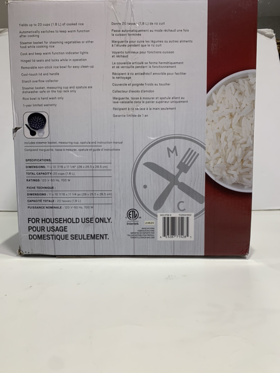 RICE COOKER OPEN BOX NEW - photo 2