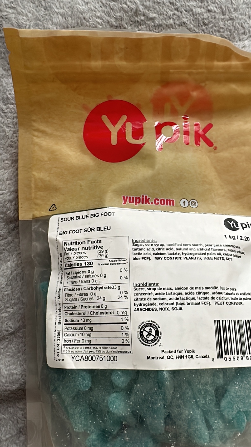 Yupik Candy Sour Blue Big Foot #freecycle thumbnail