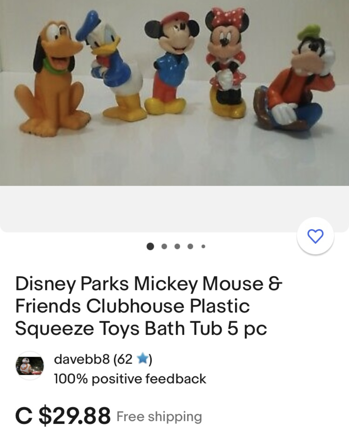 🏀 Discontinued Disney World Mickey Mouse Bath Toys image indicator(4)