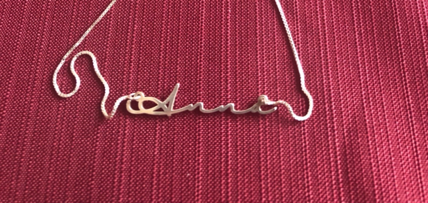 🏀 925 sterling silver name necklace (Anna) thumbnail