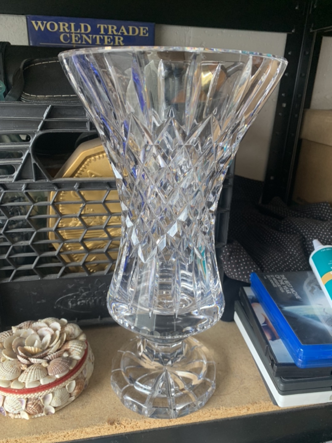 Lead Crystal 13” Flower Vase thumbnail