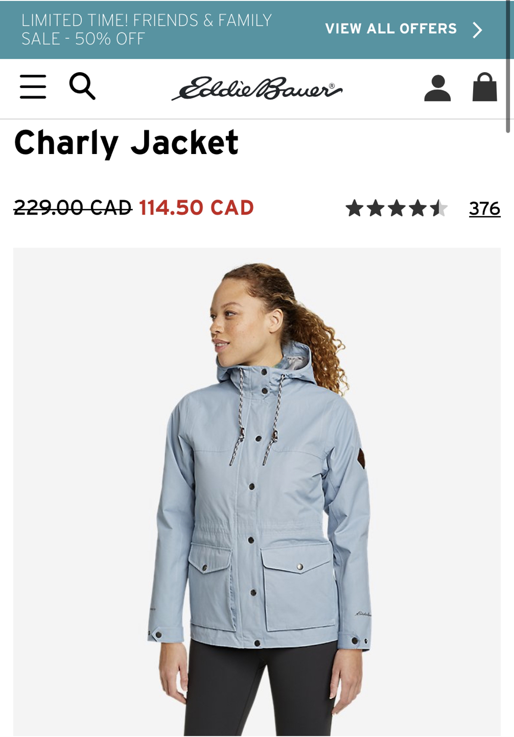 Eddie Bauer, Charly jacket waterproof