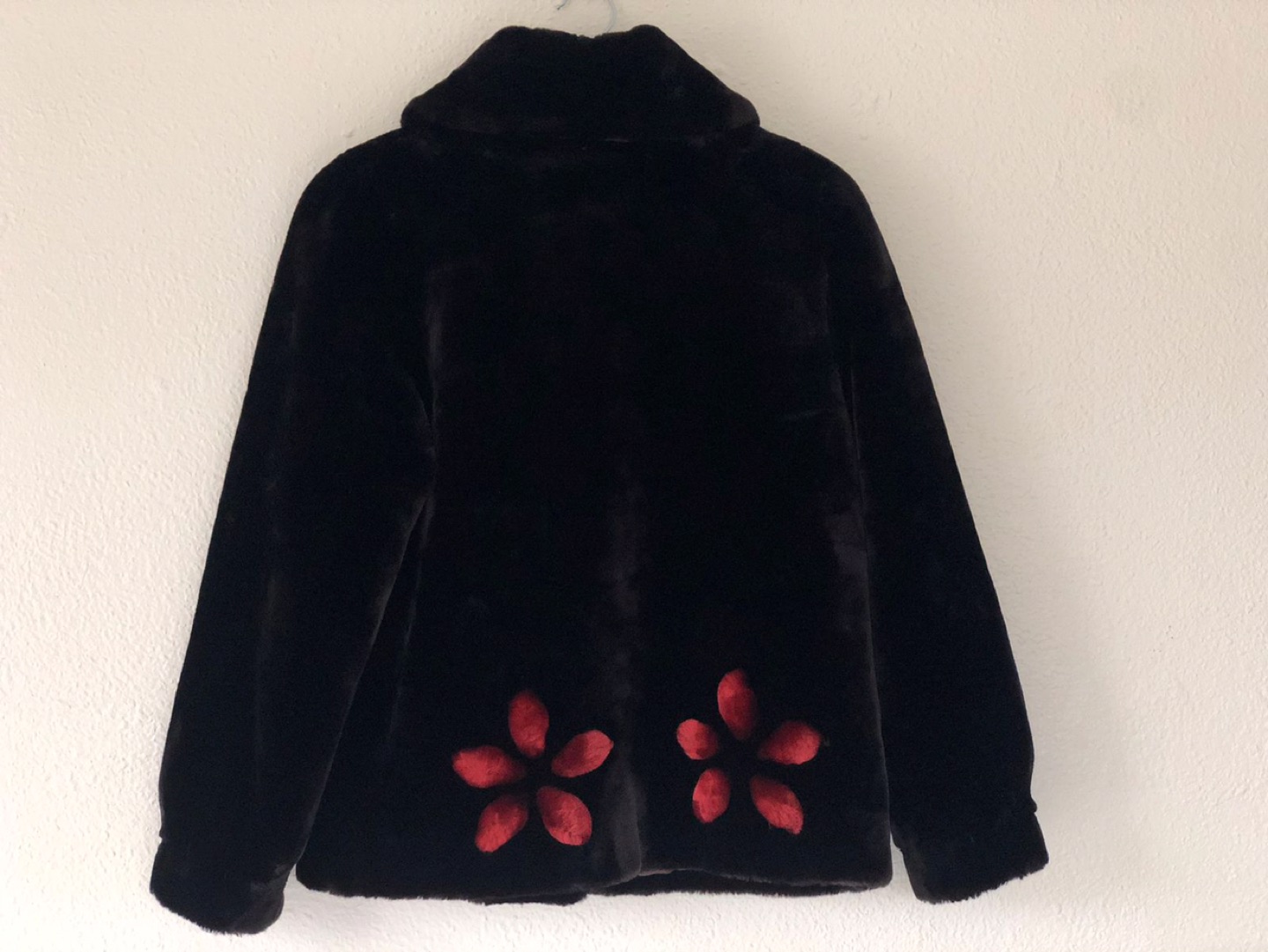 SAN HE  Coat, faux fur, dark brown, Medium. thumbnail