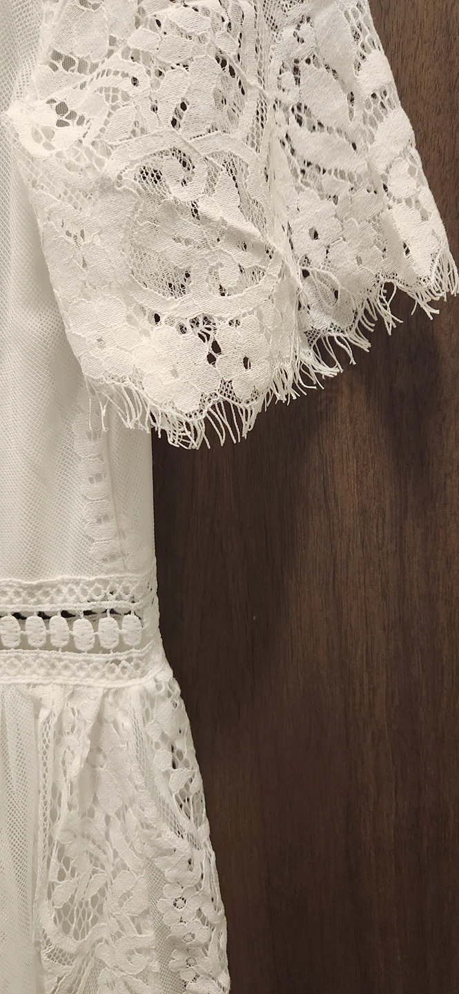 White lace boho dress image indicator(3)