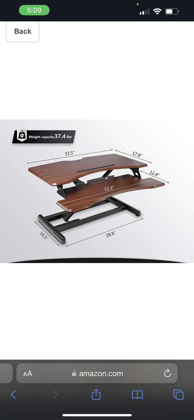 Standing Desk Convertor Wood - photo 2