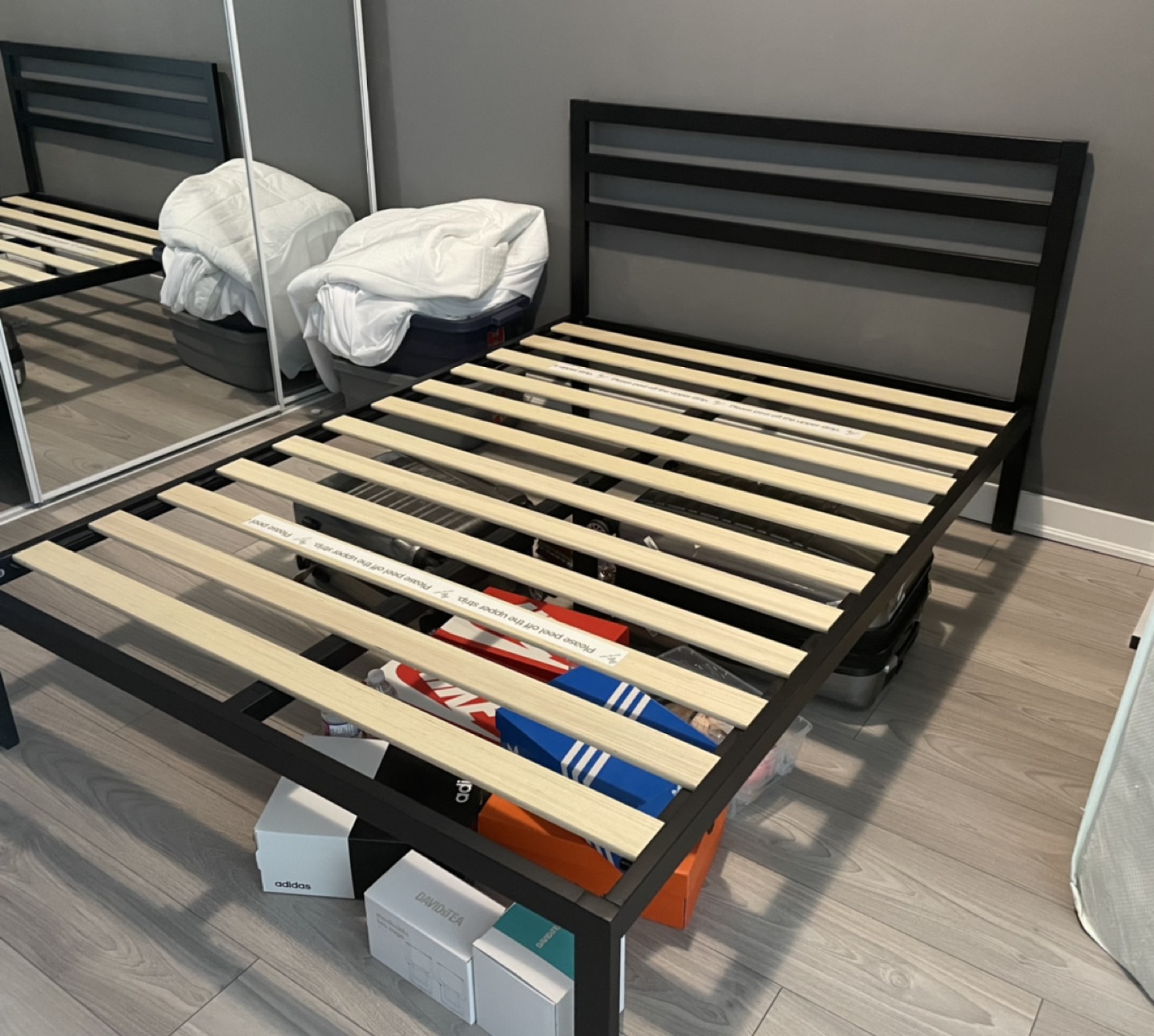 Metal Bed Frame with Headboard