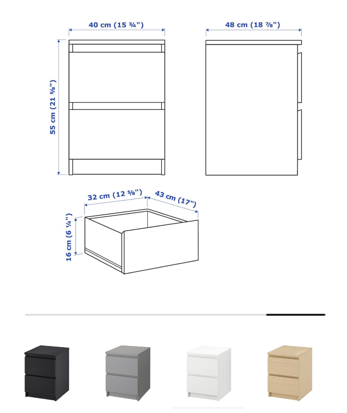 Ikea malm night stands - photo 4