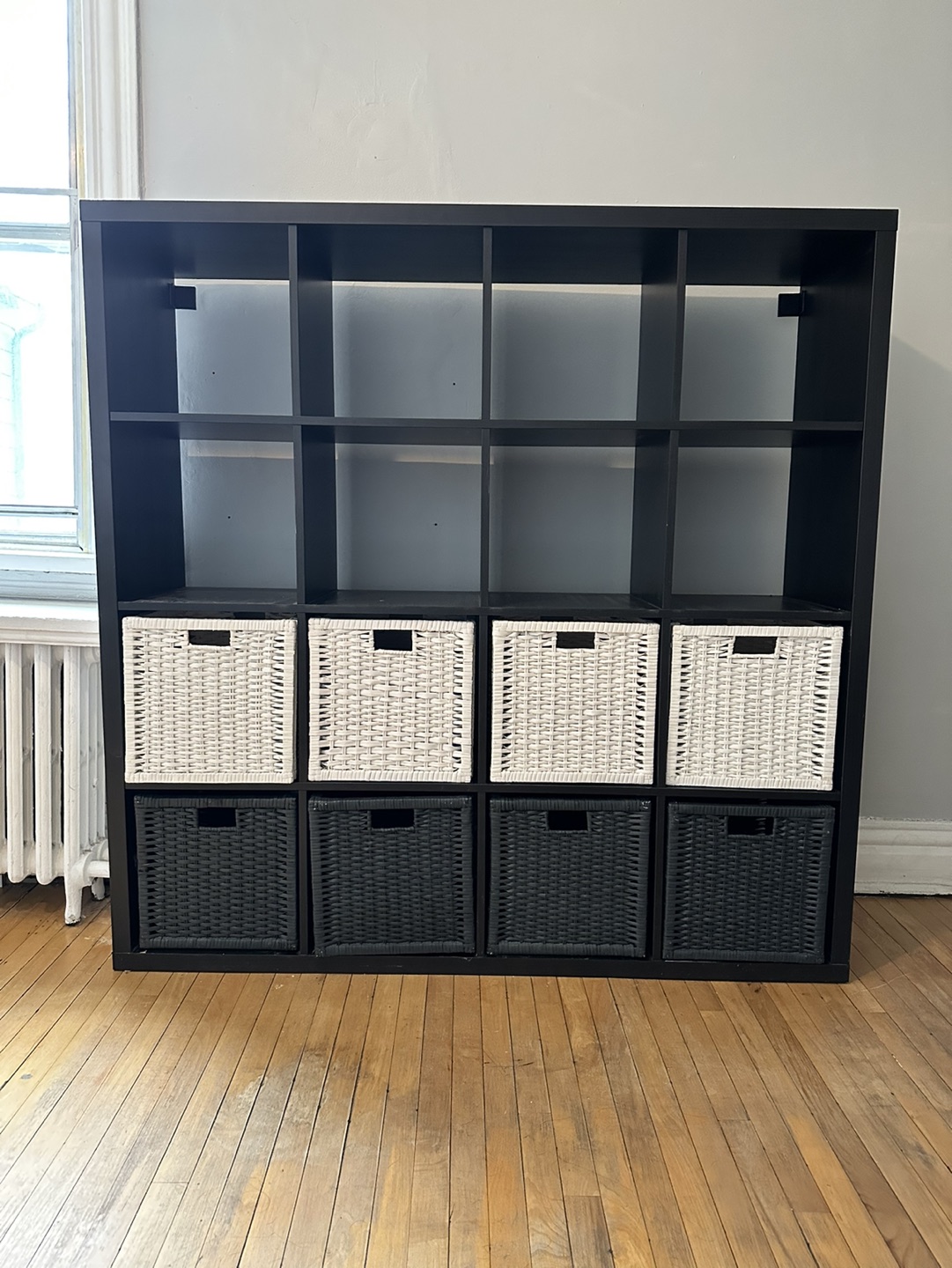 🚨MOVING SALE - Large shelving unit / room divider with baskets thumbnail