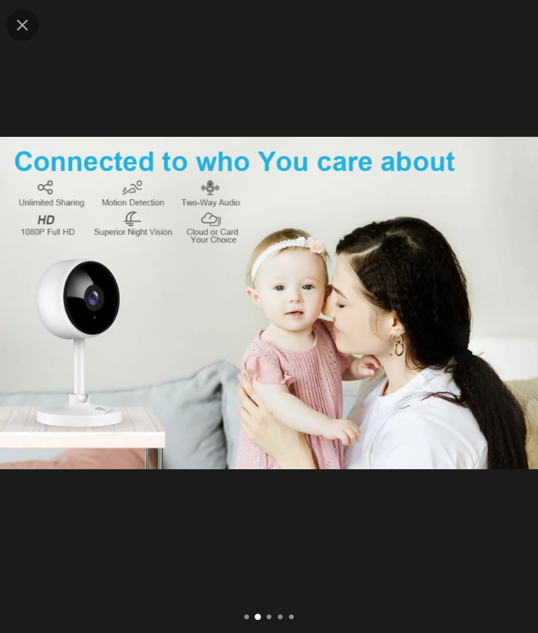 Indoor Security Camera Wireless Works with Alexa - photo 5
