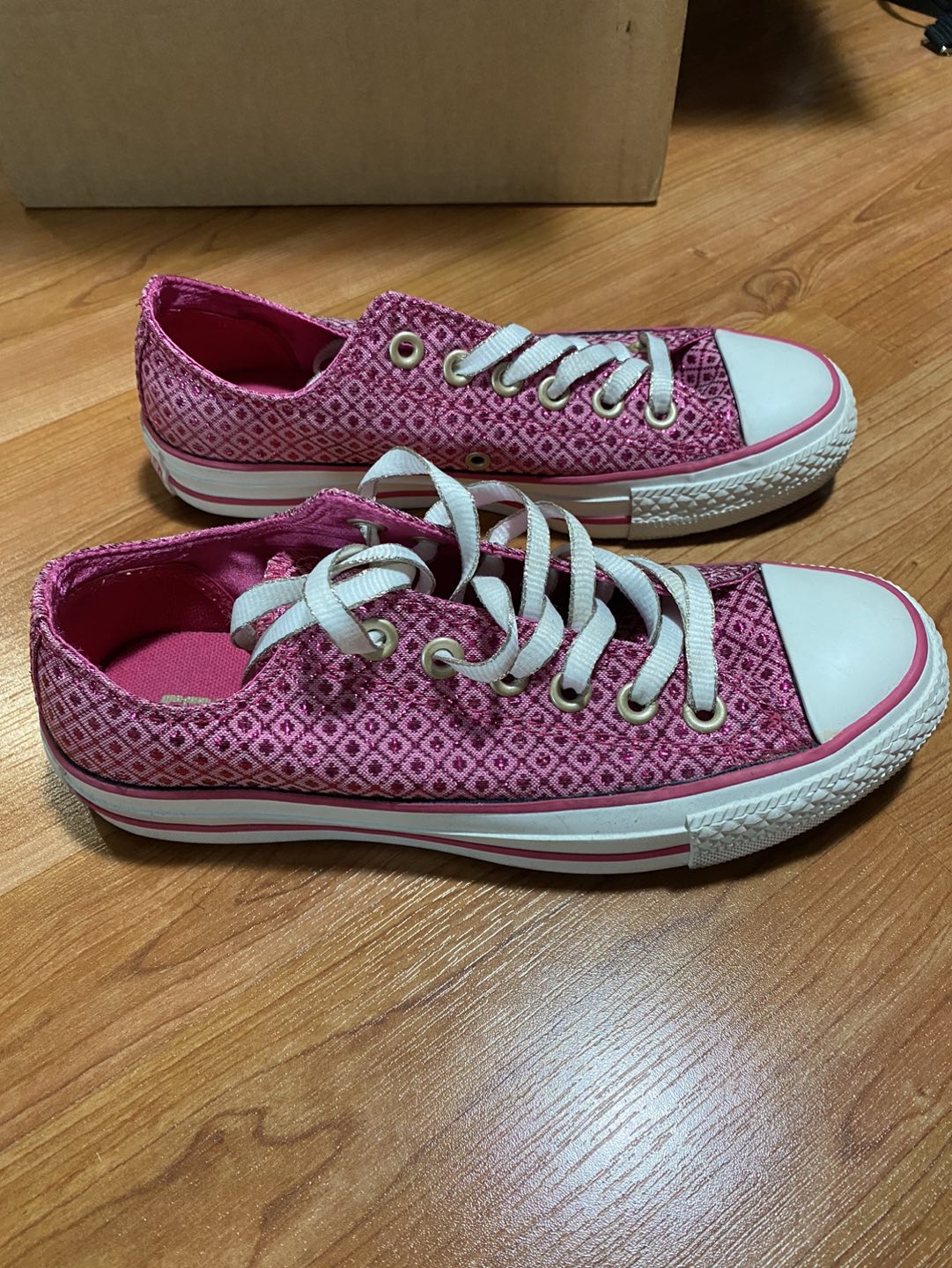 Converse All Star Pink Sparkle Sneakers Size 6.5 image indicator(5)