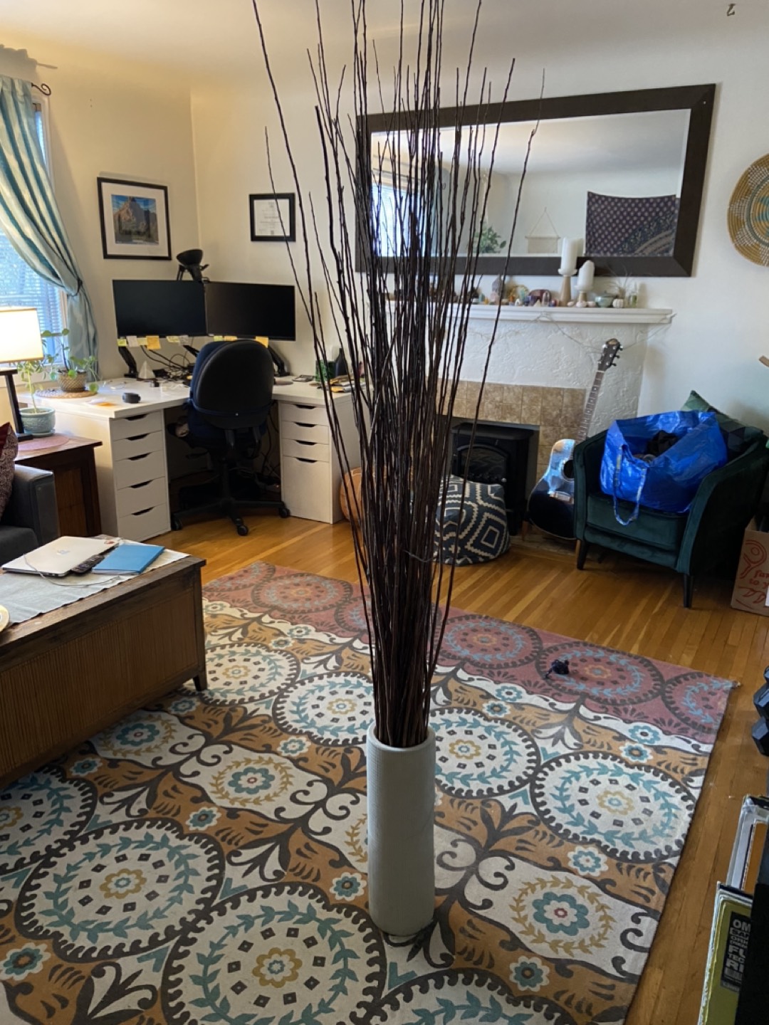 Boho decorative sticks and ceramic holder - photo 2