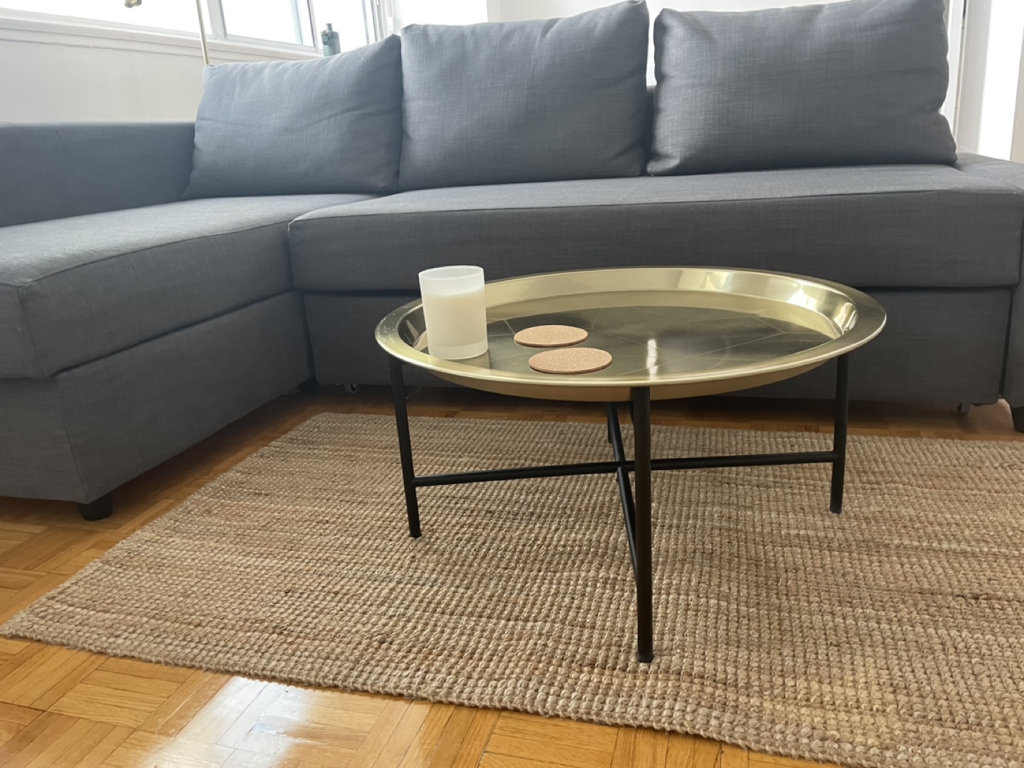 LJUV Tray table, gold-colour/black, 25 5/8x12 5/8 " (65x32 cm) - photo 2