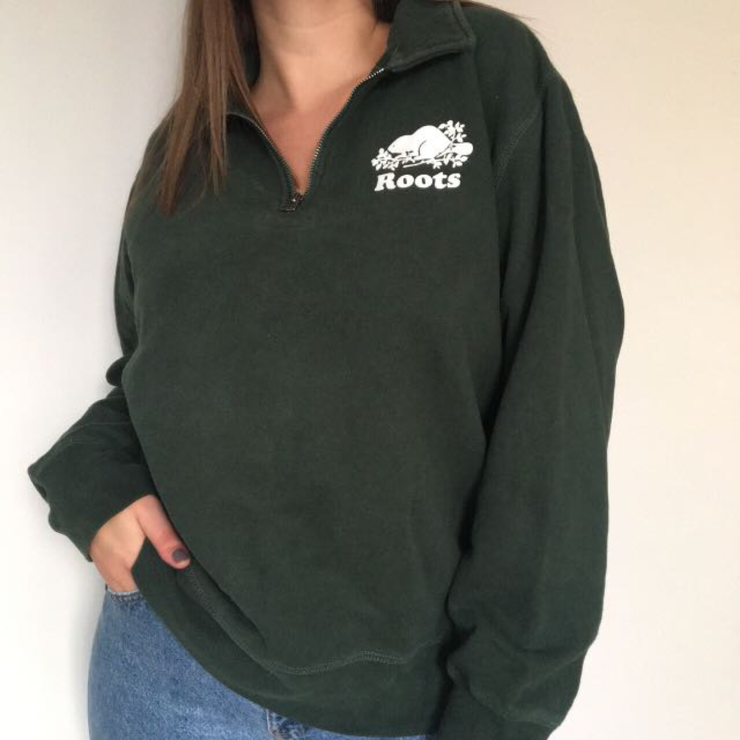 Roots Quarter Zip | Dark Green