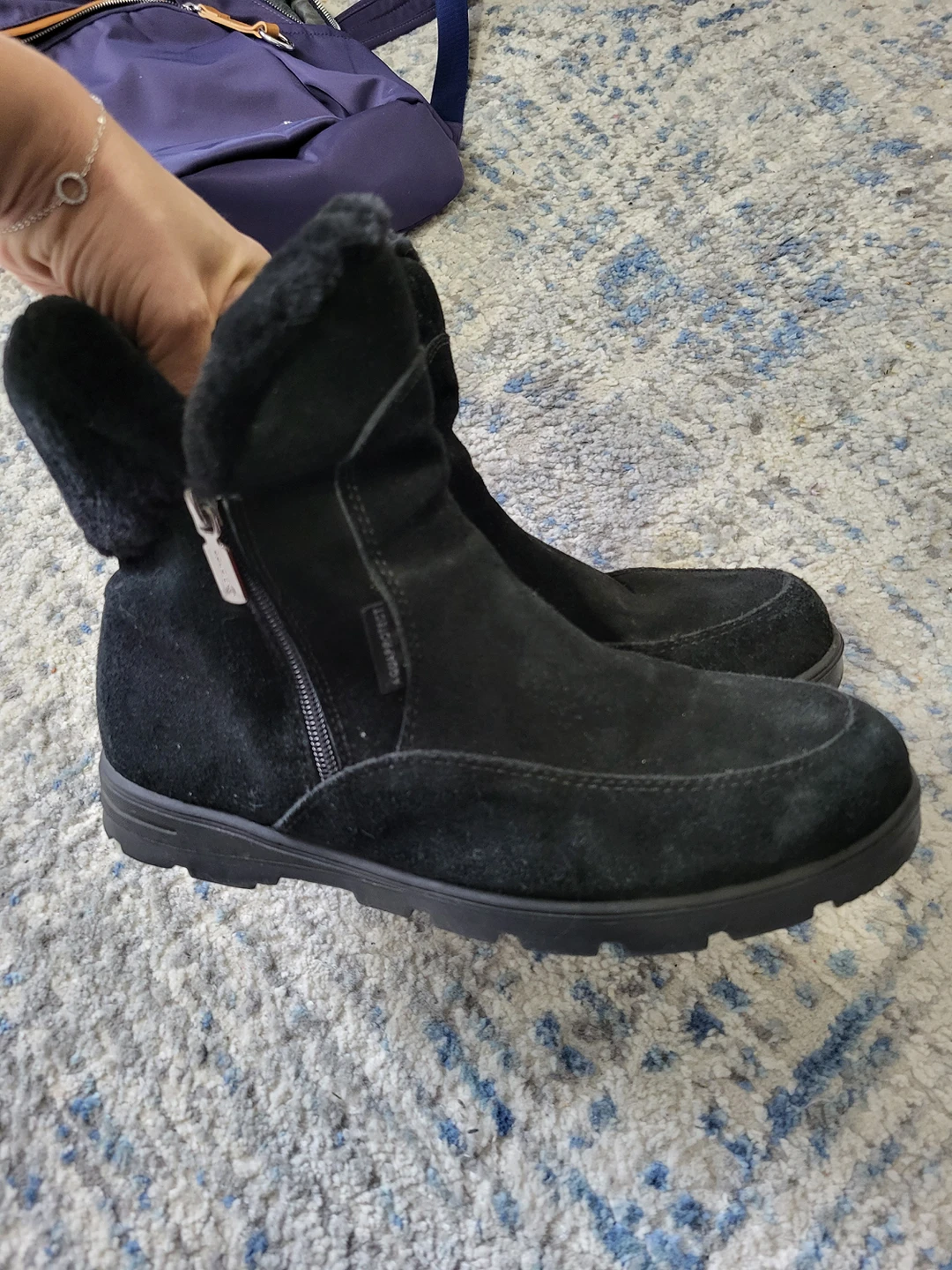 Lather winter boots Size 10 - photo 2