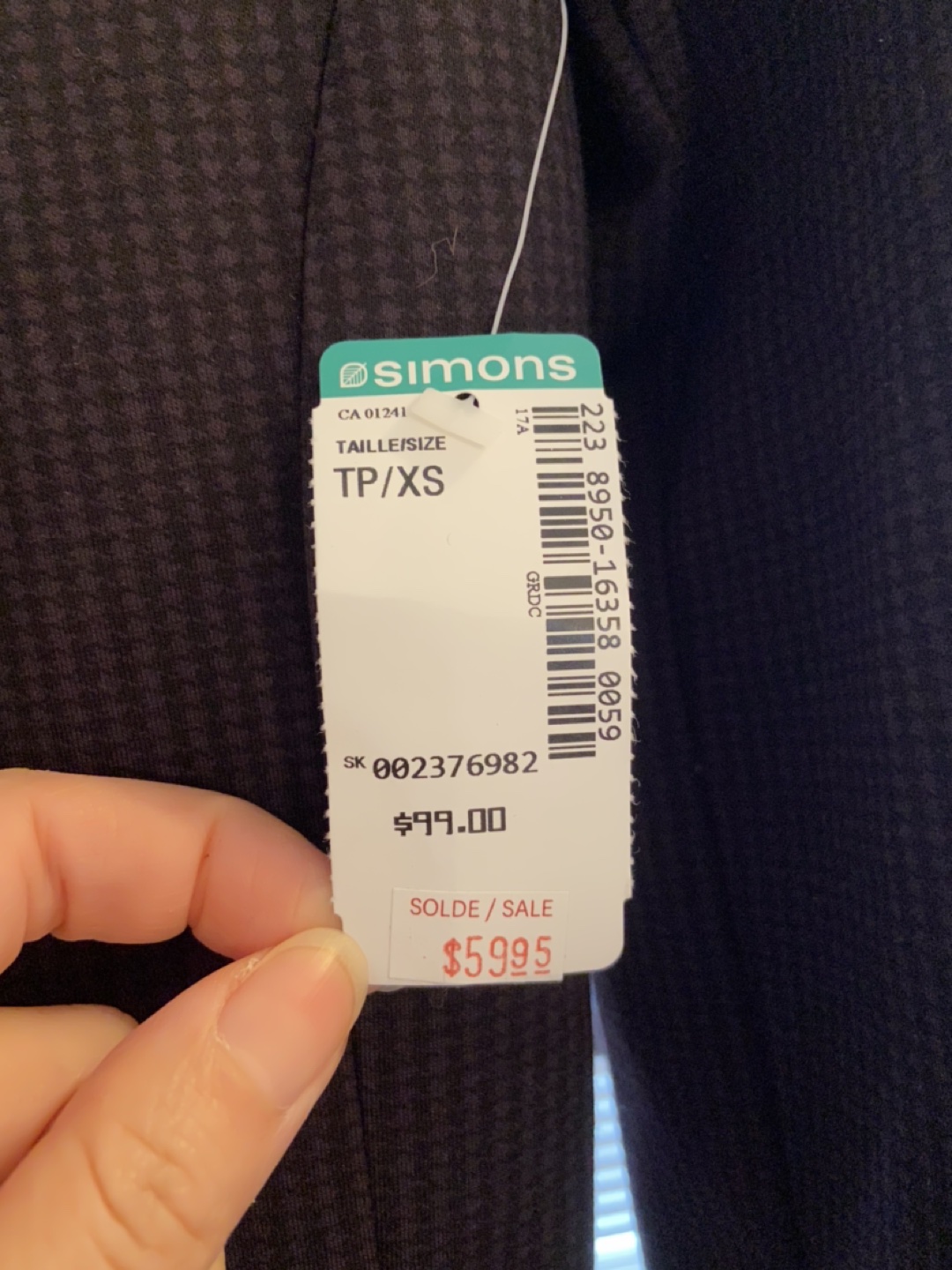 BNWT Simons Contemporaine Dark Purple Blazer image indicator(5)