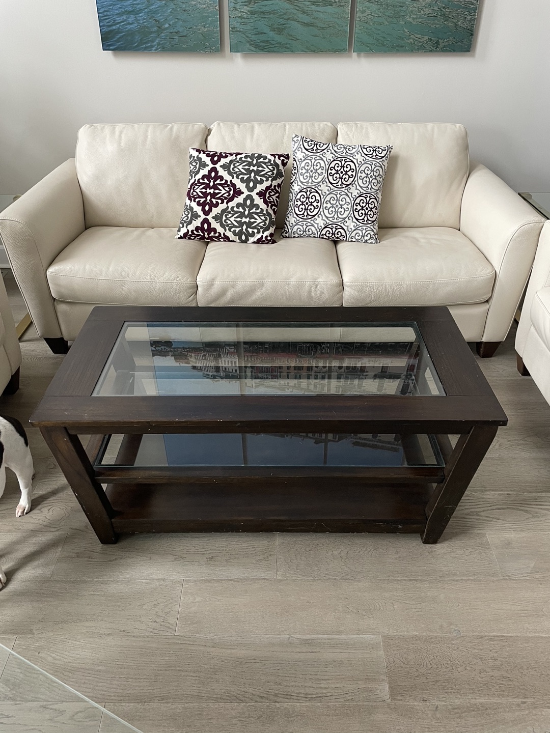 Wood coffee table
