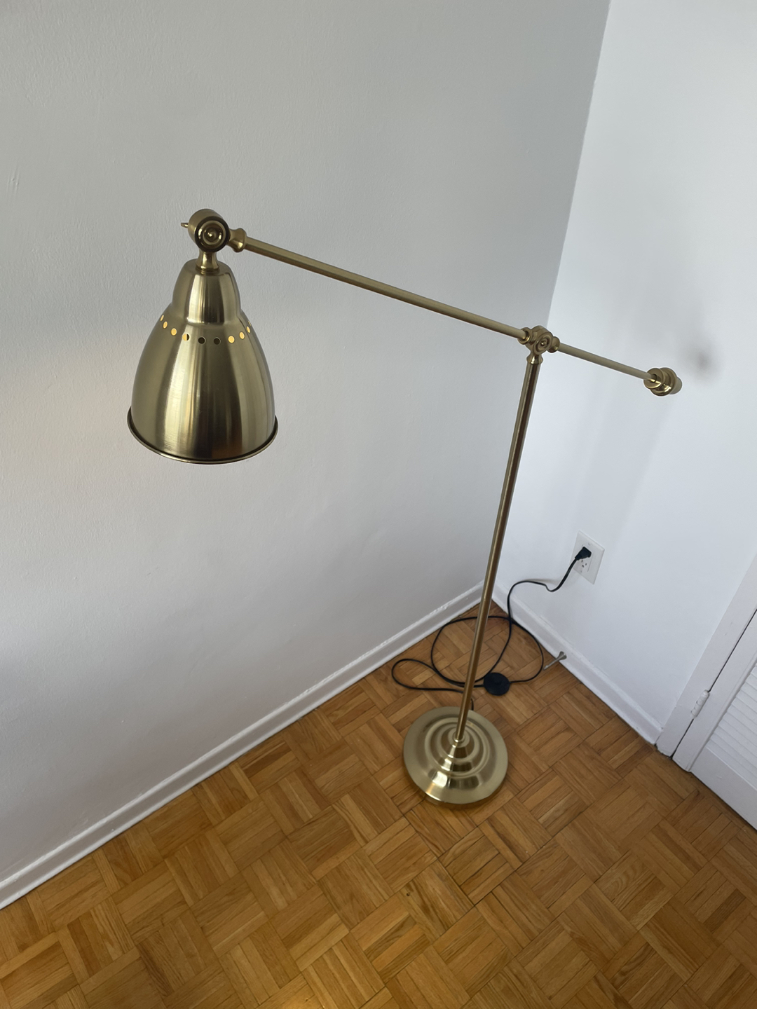 BAROMETER Floor/reading lamp, brass colour plus smart bulb - photo 4