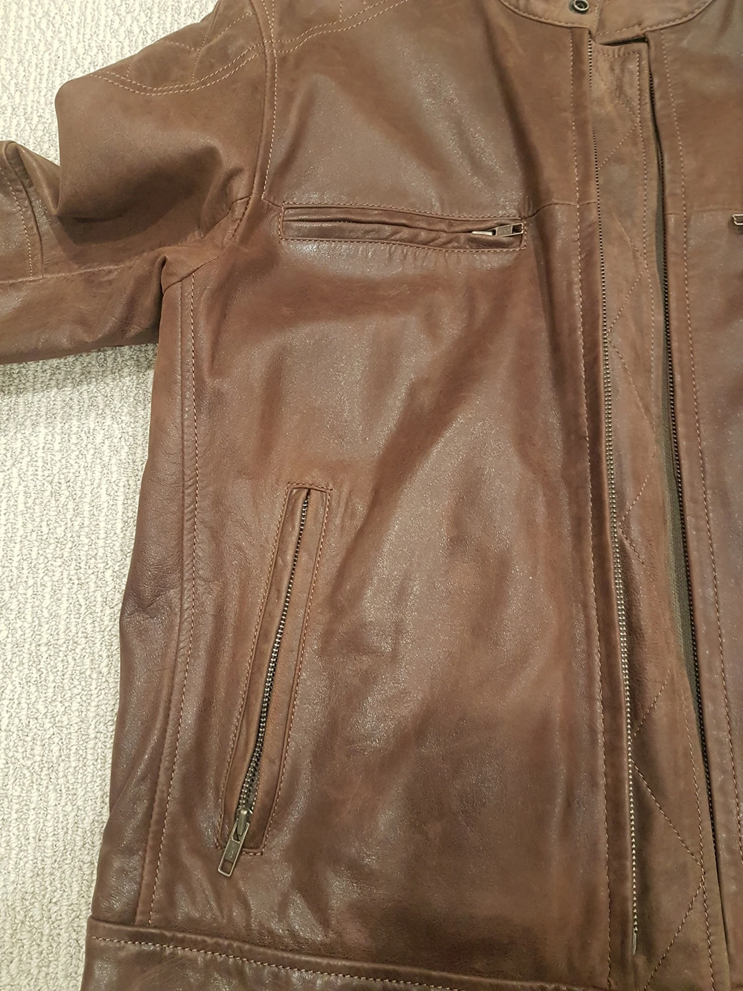 New Leather Bomber. size M image indicator(5)