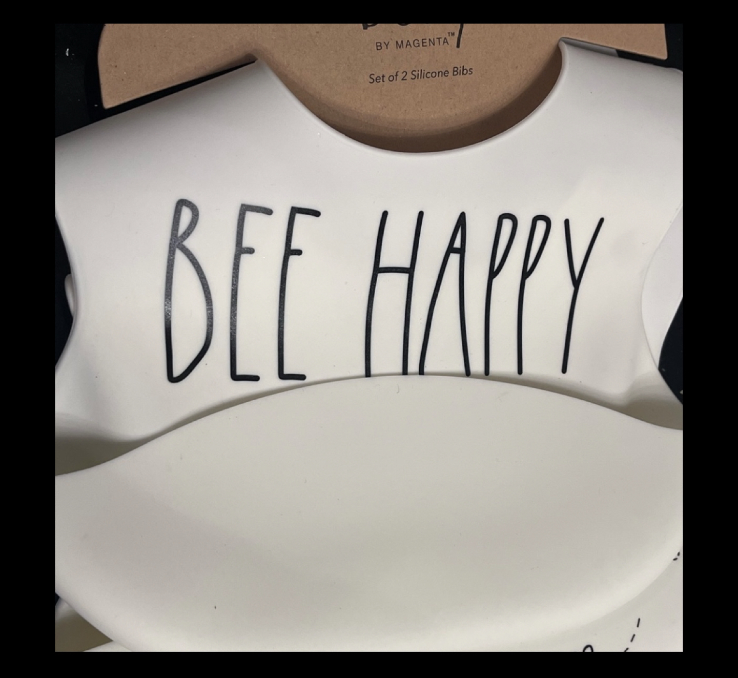 NWT Rae Dunn -2 silicone bibs thumbnail