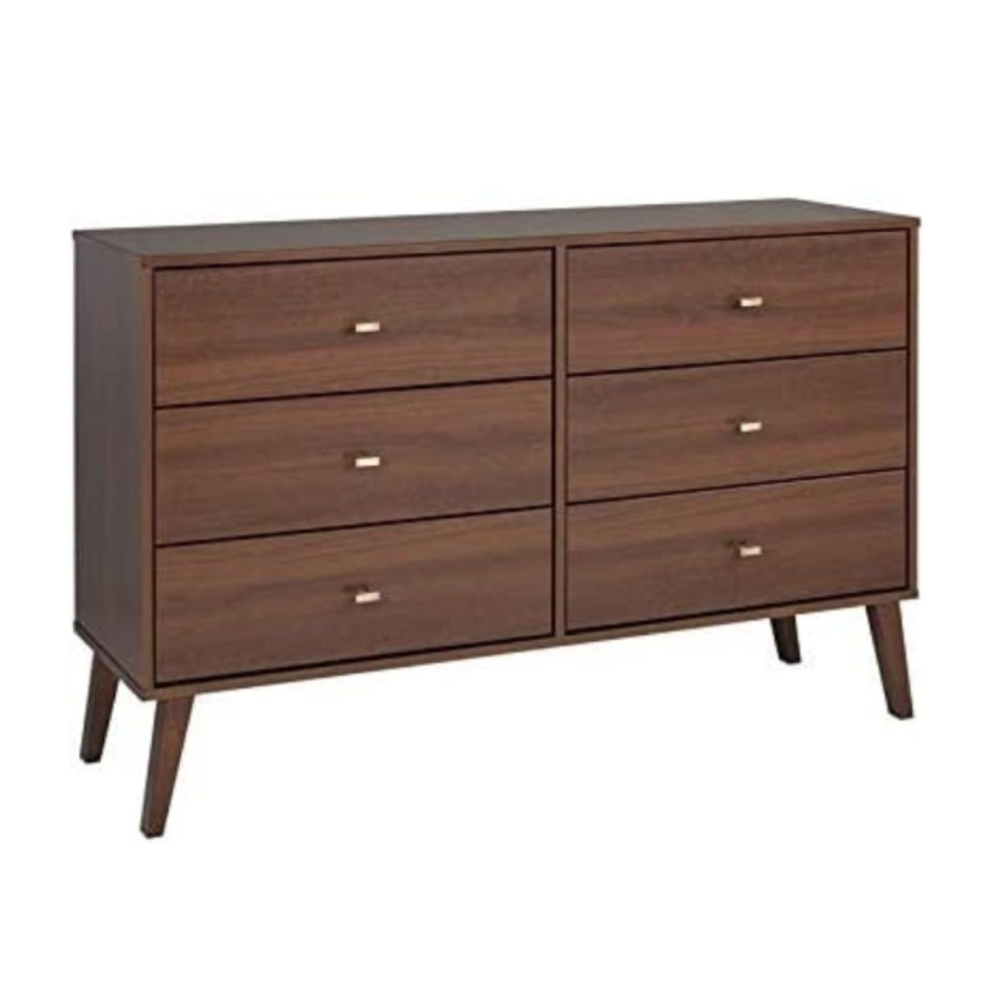 Prepac Milo MCM 6-Drawer Dresser in Cherry