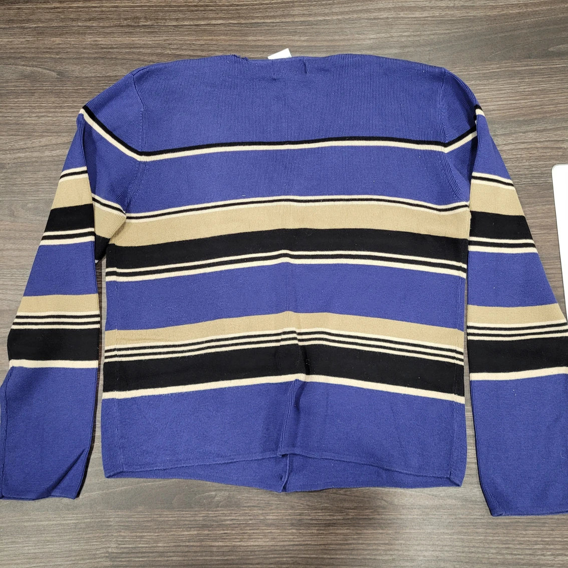 Vintage knit striped cardigan sweater image indicator(2)