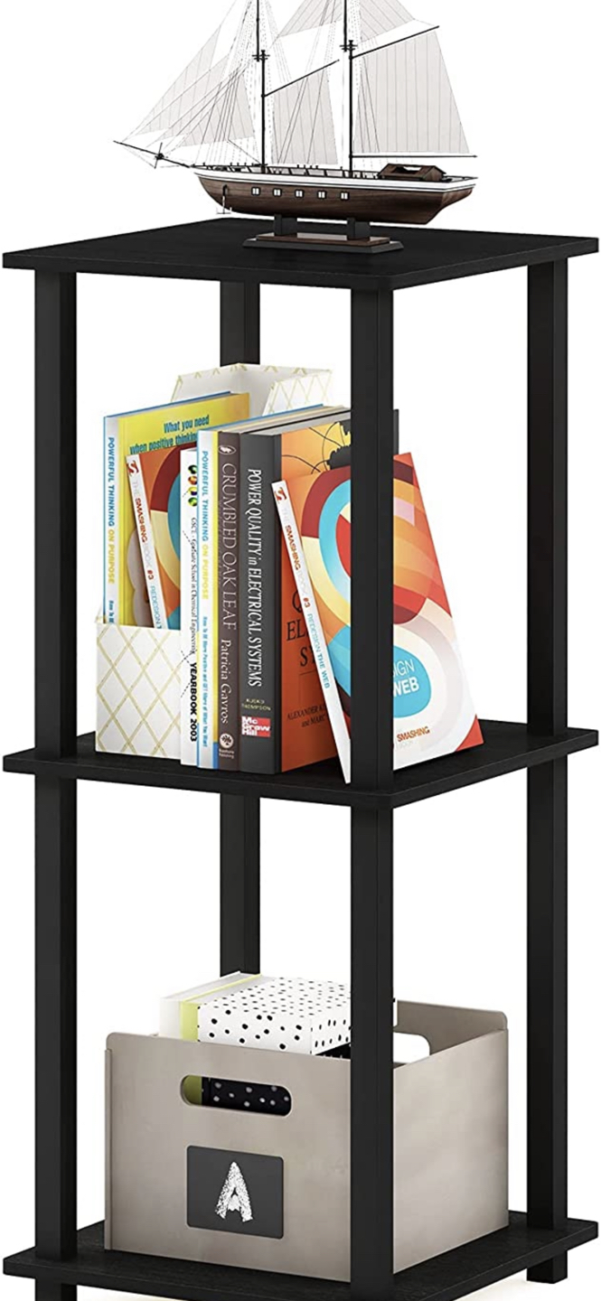 Furinno Simplistic Set of 2 End Table, Americano/Black - photo 5