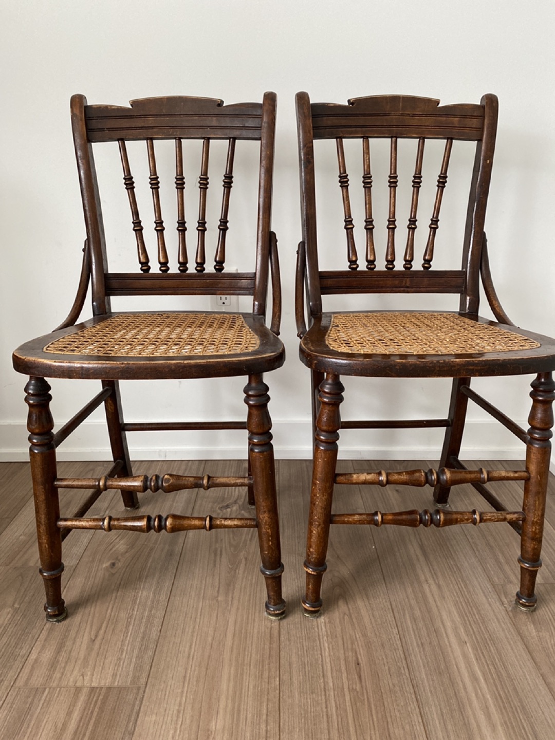 Cane dining chairs