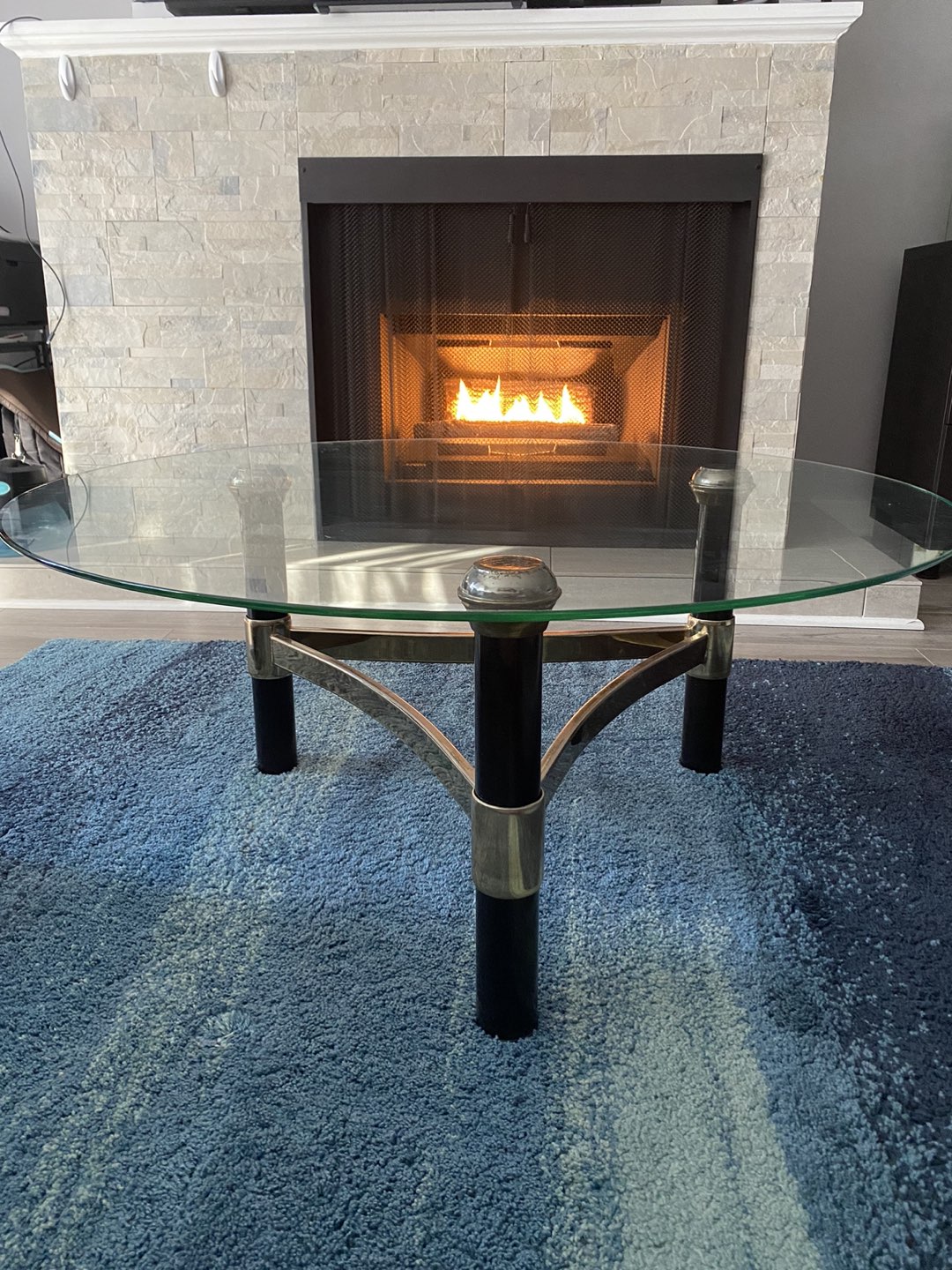 Glass coffee table