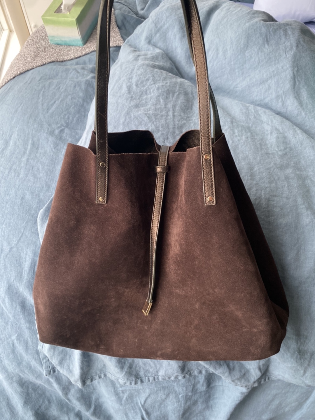 Tiffany reversible,  Leather  and suede Tote /Purse