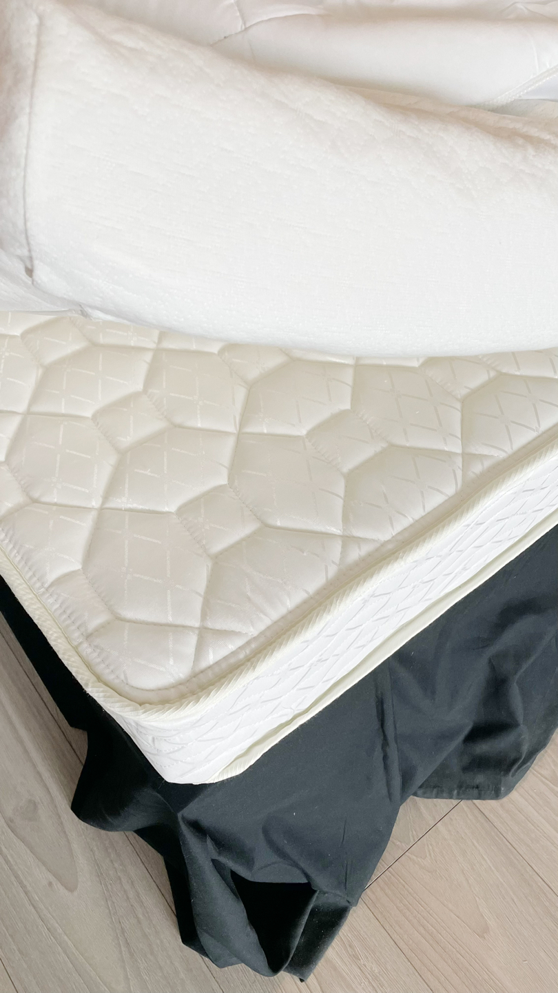 Metal Bed with Headboard, Spring Mattress, Memory Foam Mattress - photo 2