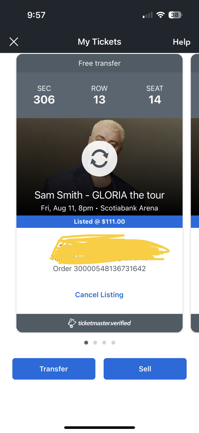 Sam Smith, Gloria tour 2 Seats Toronto - photo 3