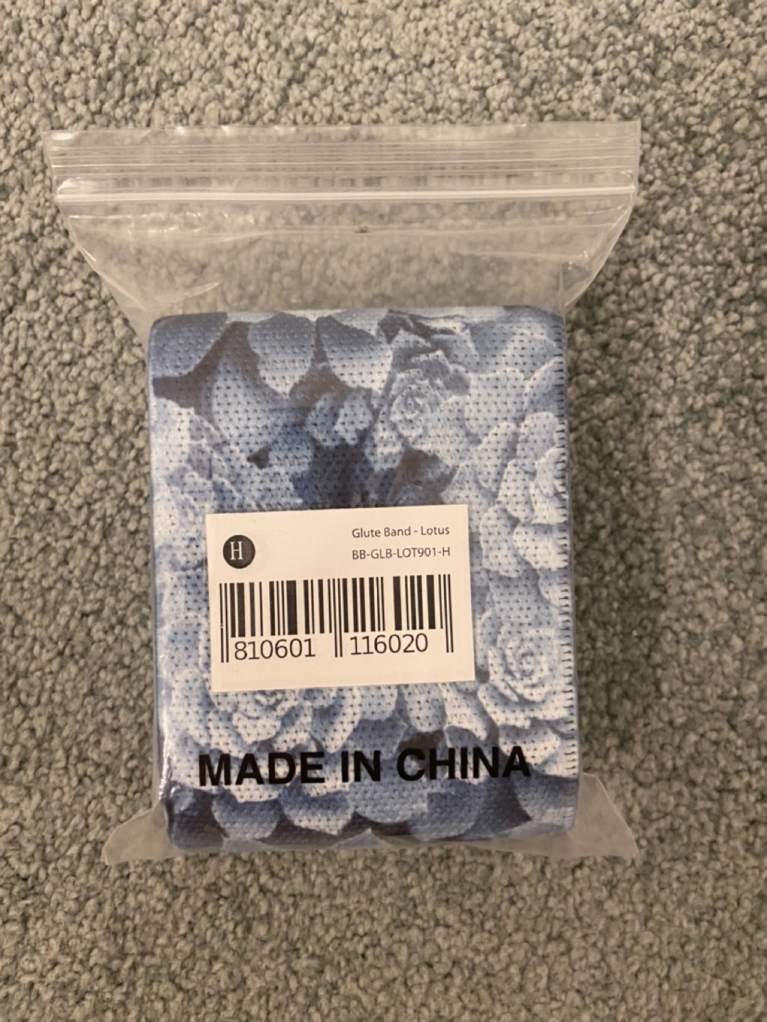 New BuffBunny Blue Floral Heavy Glute Band image indicator(2)