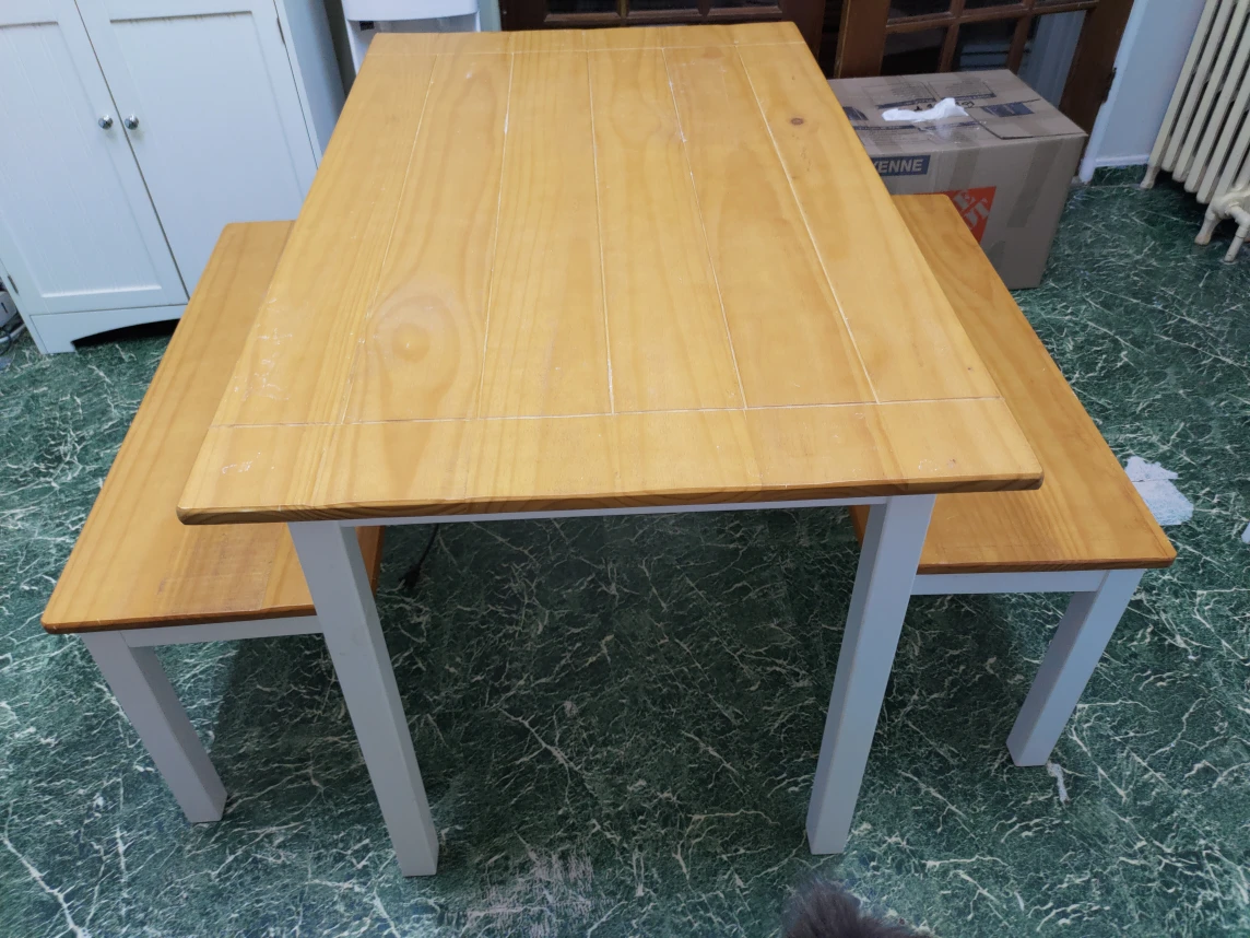 Table and Two Benches