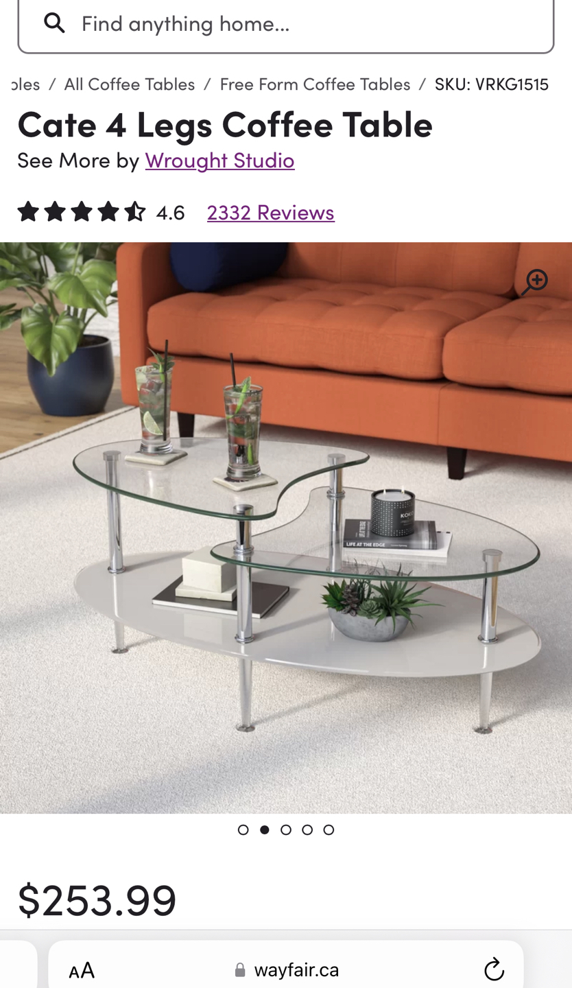 Luxury glass coffee table MUST SELL!!