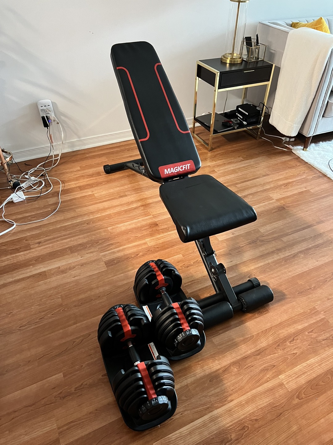 Adjustable Dumbbells & Workout Bench - photo 4