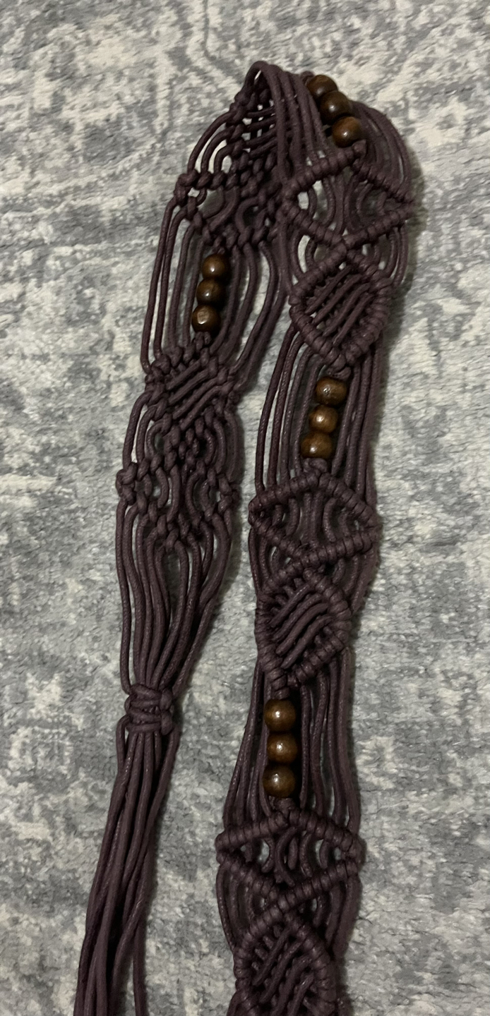 Purple Braided Belt Beads Waist Belt image indicator(2)