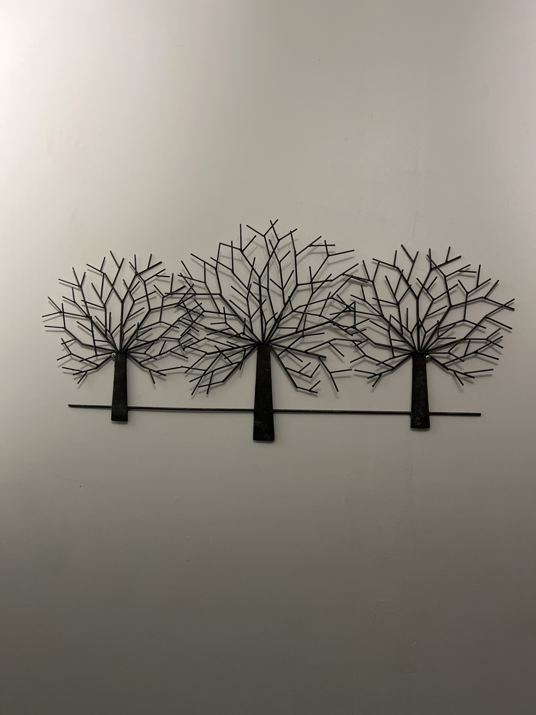 Metal wall art 3 trees in winter 3D metal sculpture thumbnail