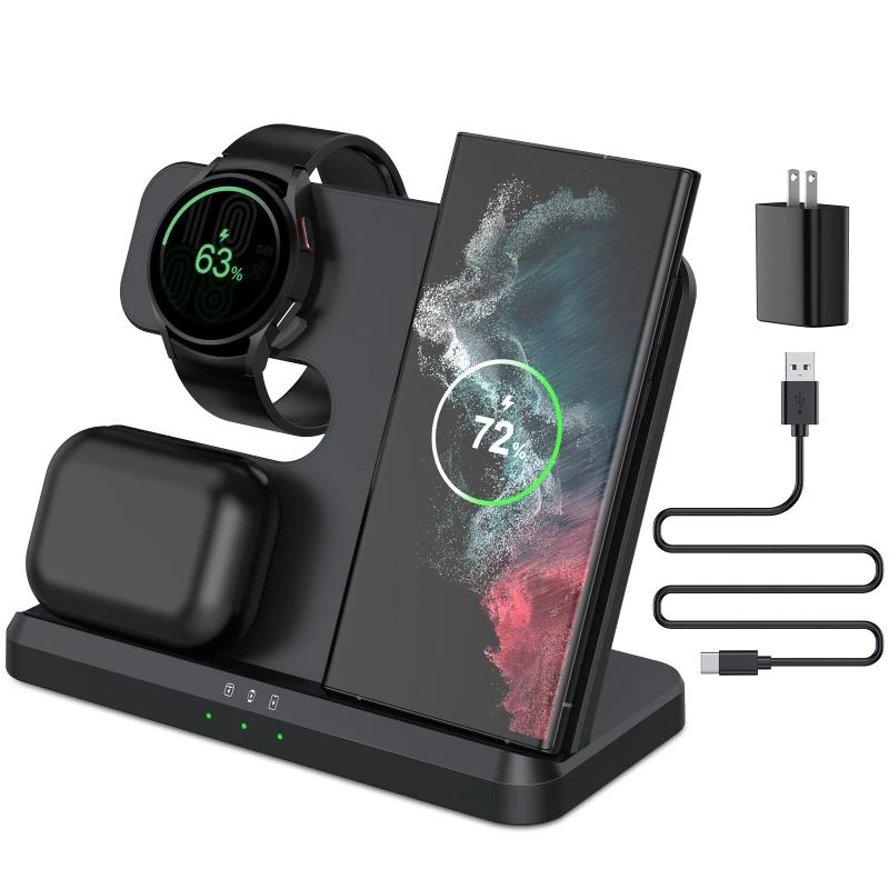 Wireless Charging Station for Samsung, 3 in 1 Fast Charger thumbnail