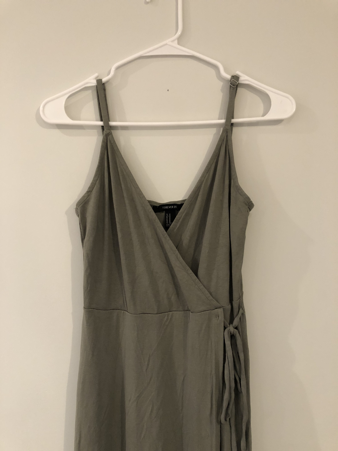 sage green midi “wrap” dress M - photo 2