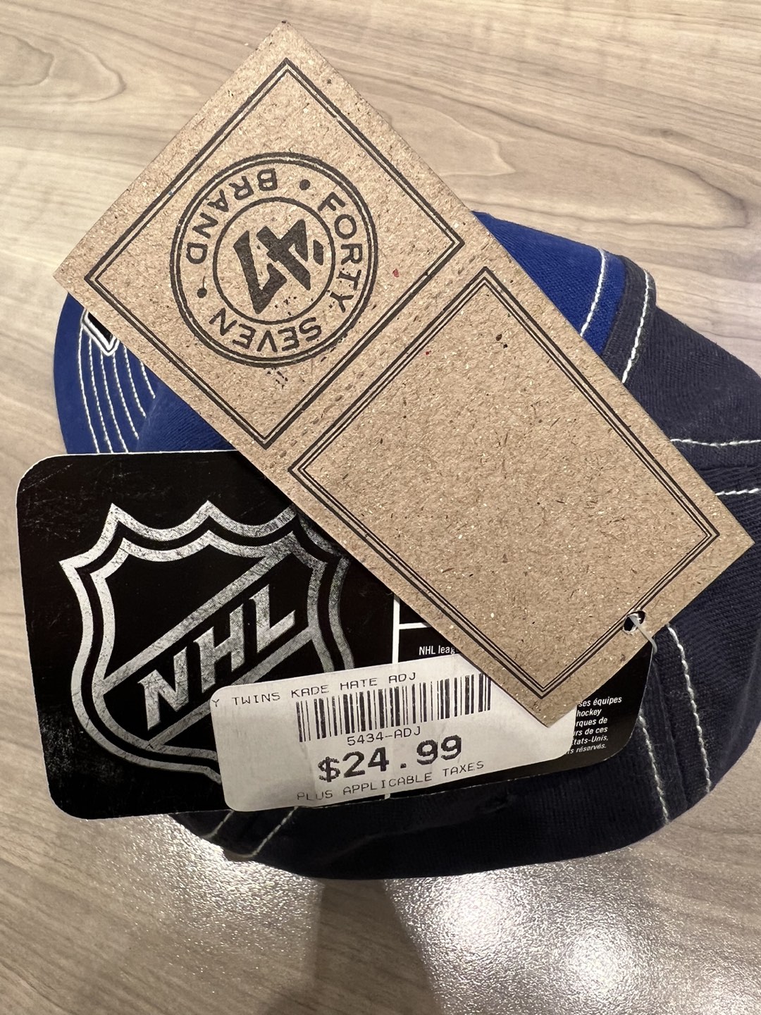 Canucks 47 Brand official NHL fitted hat in youth size image indicator(3)