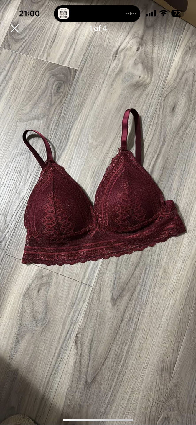Burgundy bra thumbnail